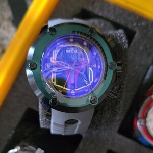 Invicta Boba Fett Star Wars Watch with Blue and Gray Accents